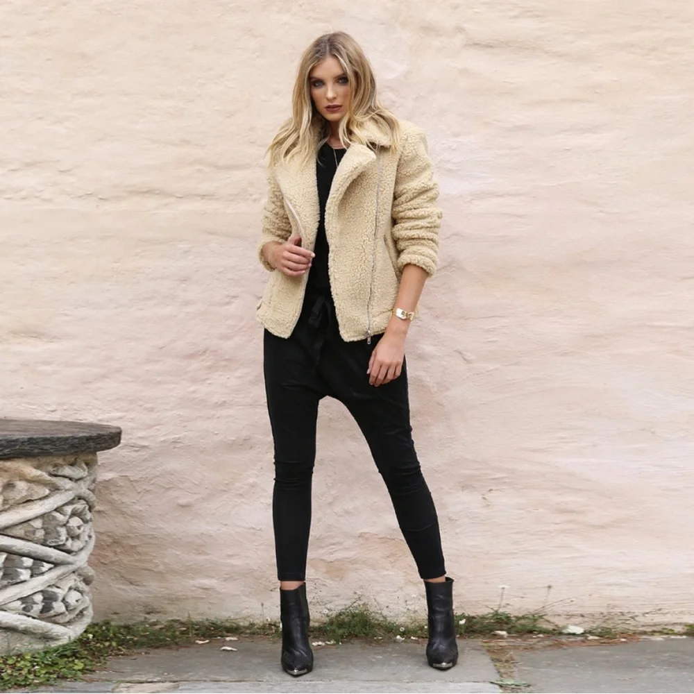 Nasty Gal TEDDY BIKER JACKET - Picture 11 of 12